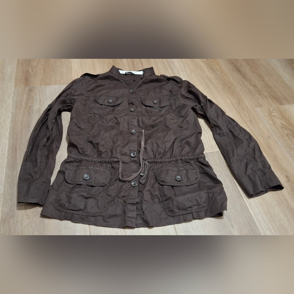 Womens 100% Cotton Brown Gap Shirt Size S